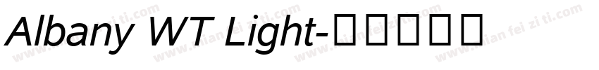 Albany WT Light字体转换